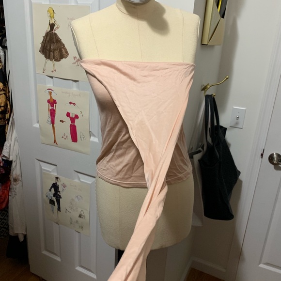 Pink Modern One Shoulder Tank Taylorson Design Shirt - Picture 4 of 8